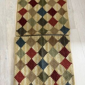 Two 18x18 Kilim Pottery Barn Pillow Covers